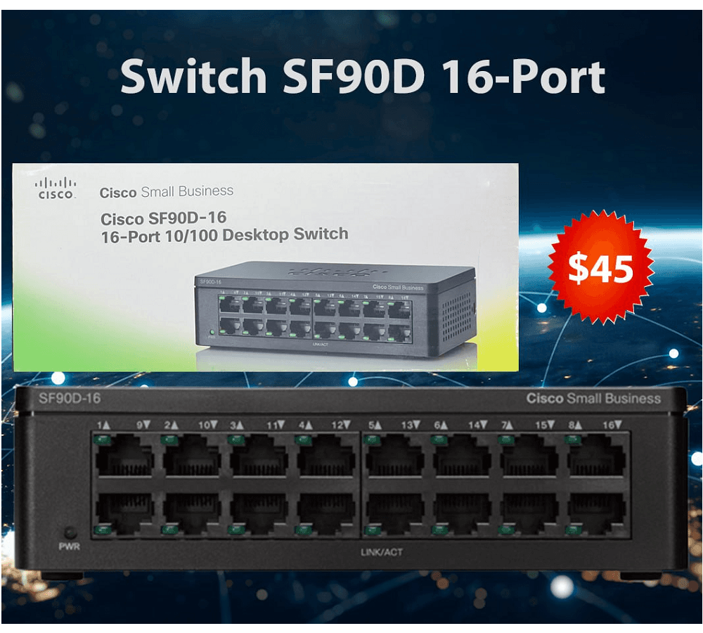 Cisco Switch SF90D 16-Port