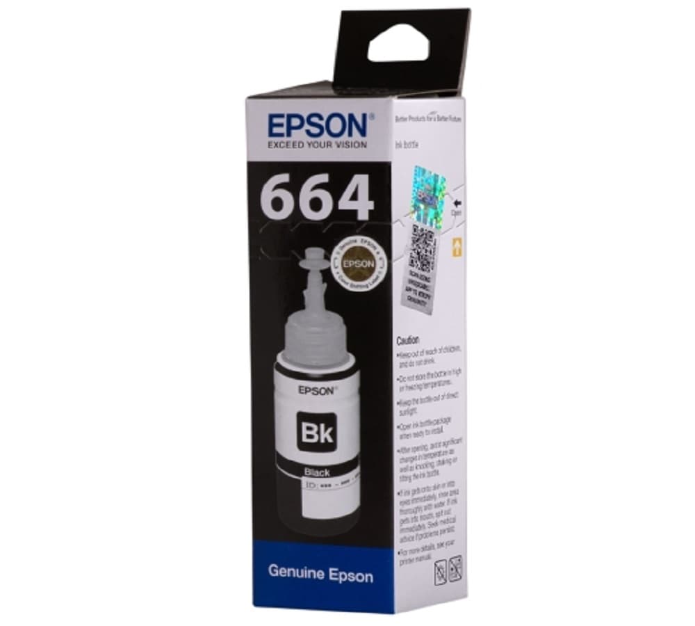 Black Ink 70mi- 664: Epson L220/ L550/ L355/ L110/ L210/ L300/ L360/ L350/ L380/ L100/ L200/ L565/ L555/ L130/ L1300/1455