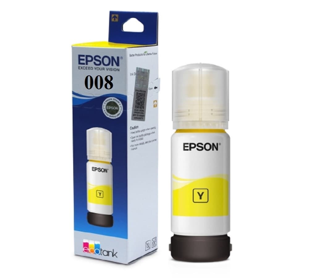 Yellow Ink 70mi- 008: Epson L4150/ L4160/ L6160/ L6170/ L6190/ L405/ L4260/ L6270/ L14150
